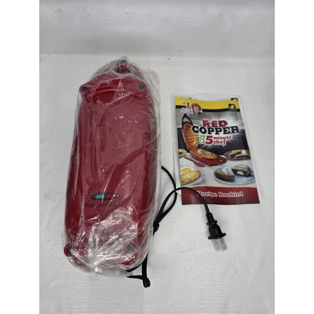 Copper Red 5 Minute Chef Electric Meal Maker Frying Pan NonStick As Seen On TV